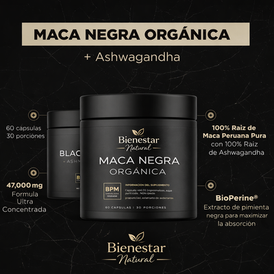 Maca Negra + Ashwagandha: Vitalidad Masculina