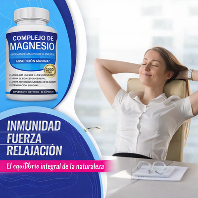 Complejo de Magnesio 1000 mg — 8 Formas de Magnesio Elemental | Absorción Máxima