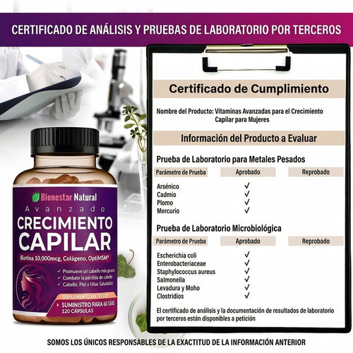 Crecimiento Capilar Avanzado con Biotina