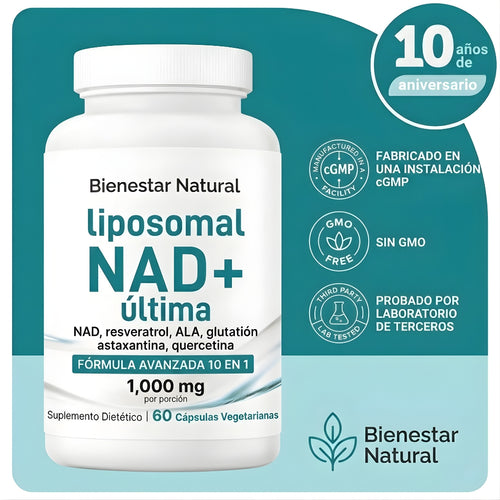 Liposomal NAD+ Última — Fórmula Avanzada 10 en 1